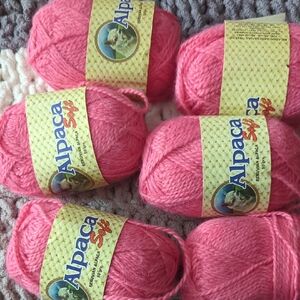 Alpaca Soft Pink Yarn Bundle 6